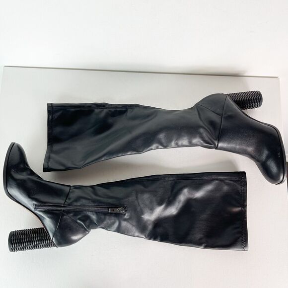 Franco Sarto NWOB Women's Cindy Vintage Nostalgia Faux Leather Black Boots 8.5 - Picture 8 of 12